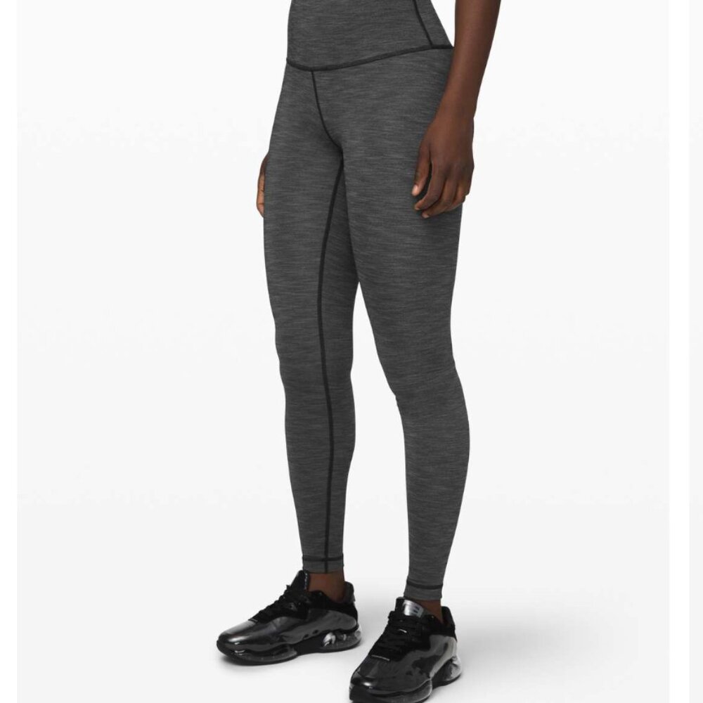 Lululemon Wunder Under High-Rise Tight 28" Luxtreme Heathered Black Size 4